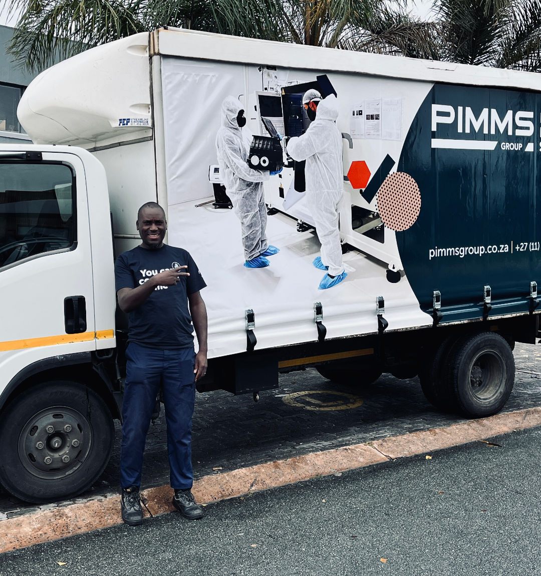 PIMMS employee delivering products to client